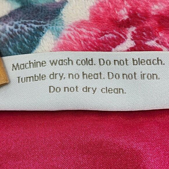 Minky Couture Floral Lovey Baby Security Blanket 20in Satin Trim Double Sided - Picture 6 of 6